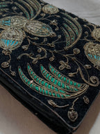 Velvet Beaded Clutch