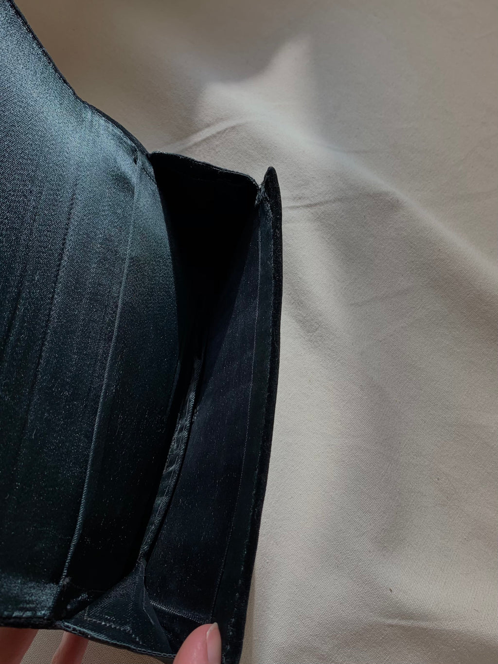 Velvet Beaded Clutch