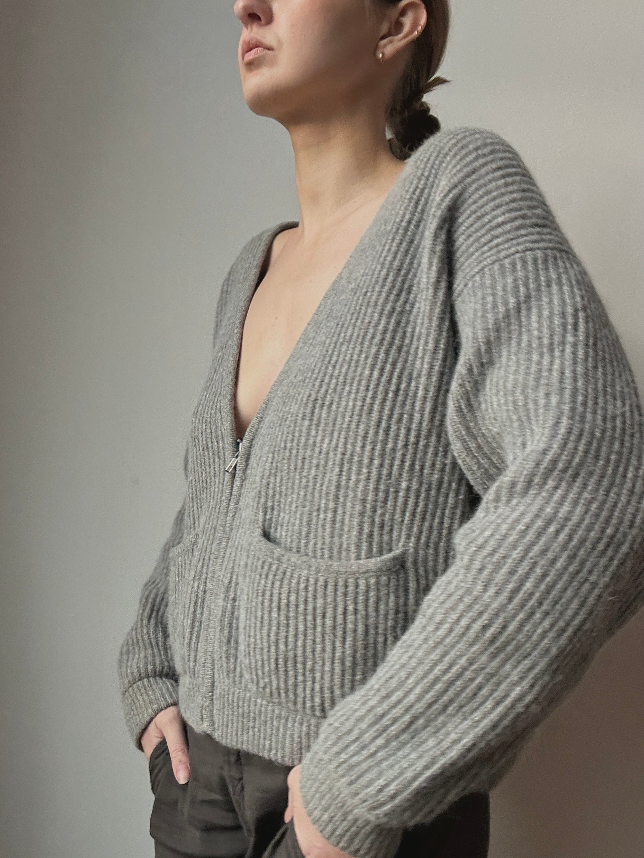 ANGORA LAMBSWOOL ZIP UP