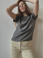 SILK POLKA DOT TEE