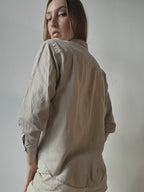 LINEN+COTTON BUTTON UP