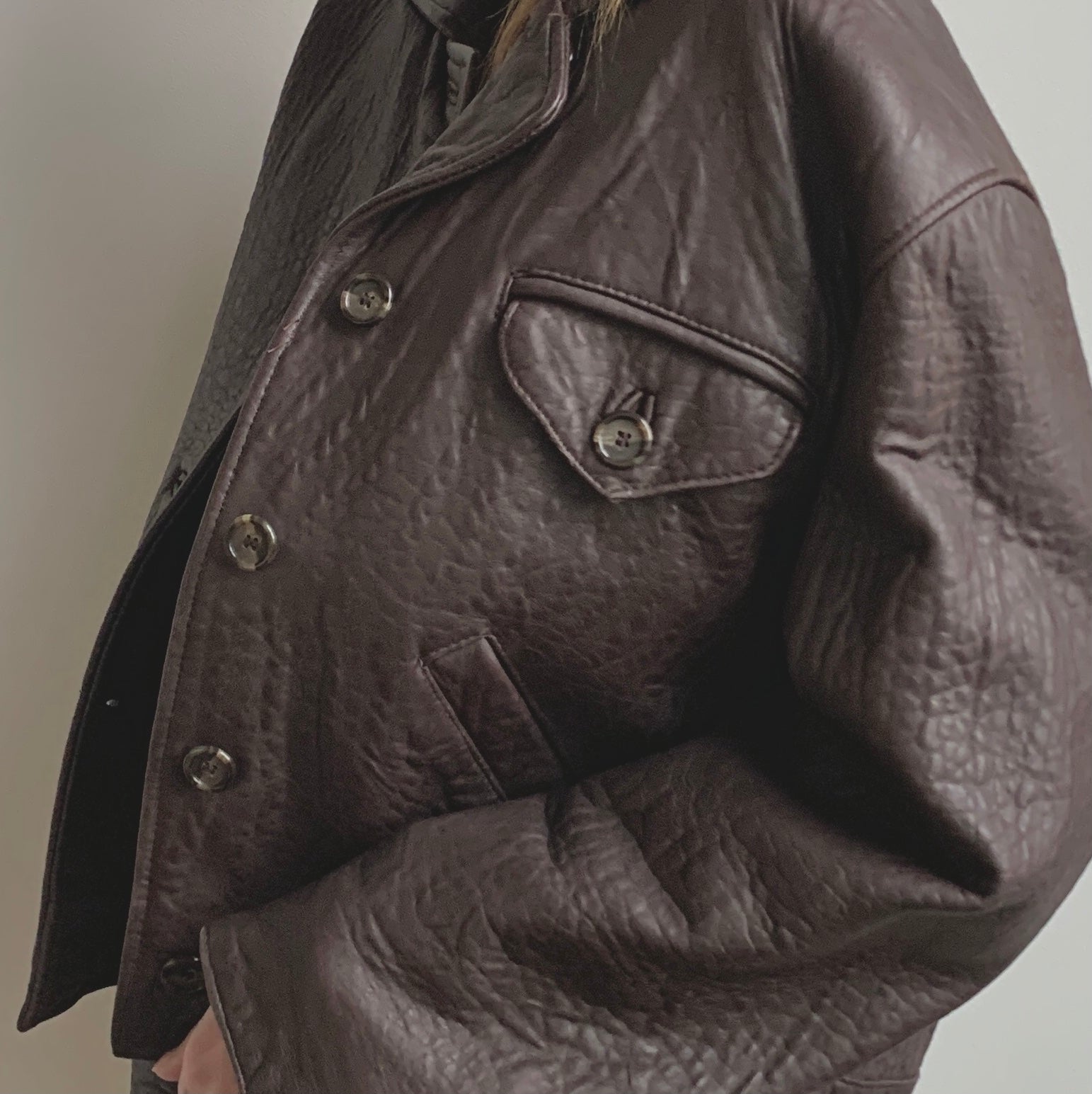 Textured Leather Jacket