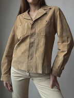 Suede Button Up