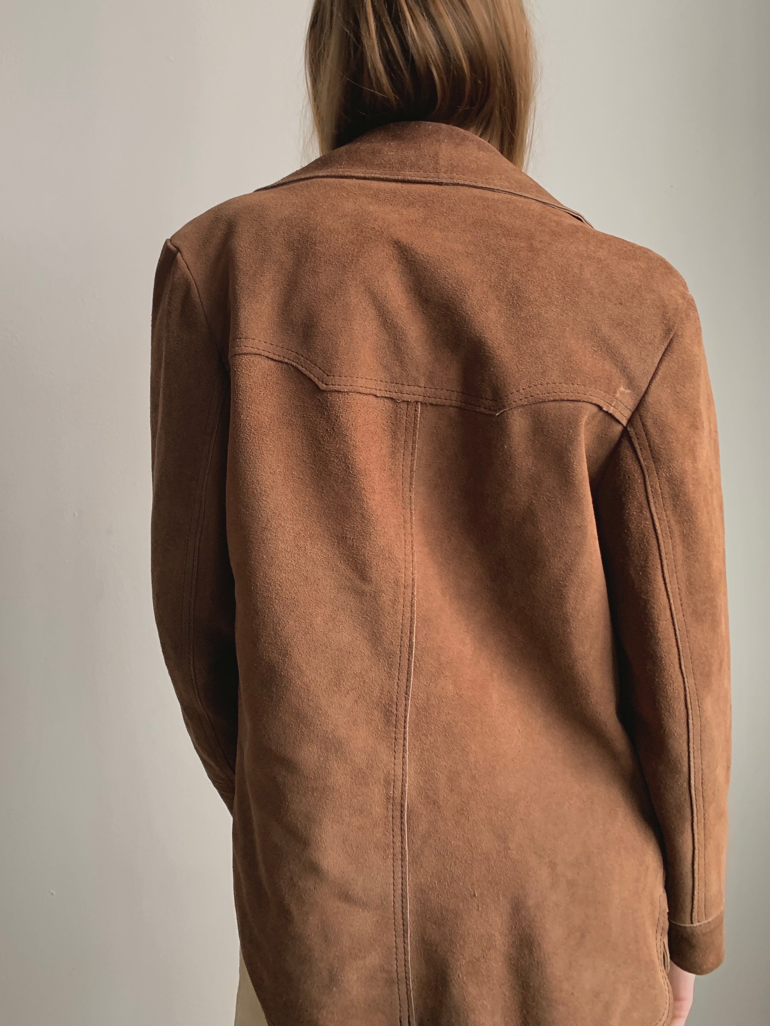 Weathered Suede Button Up