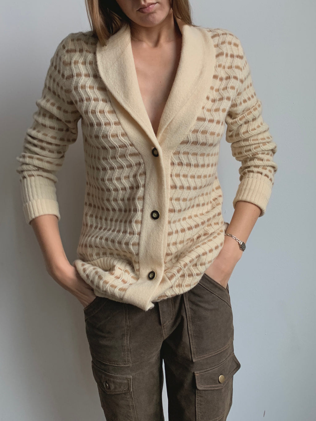 Camel Hair & Lambswool Cardigan