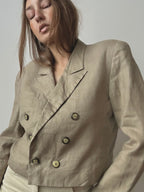 CROPPED LINEN BLAZER