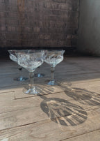 Etched Coupe Glasses