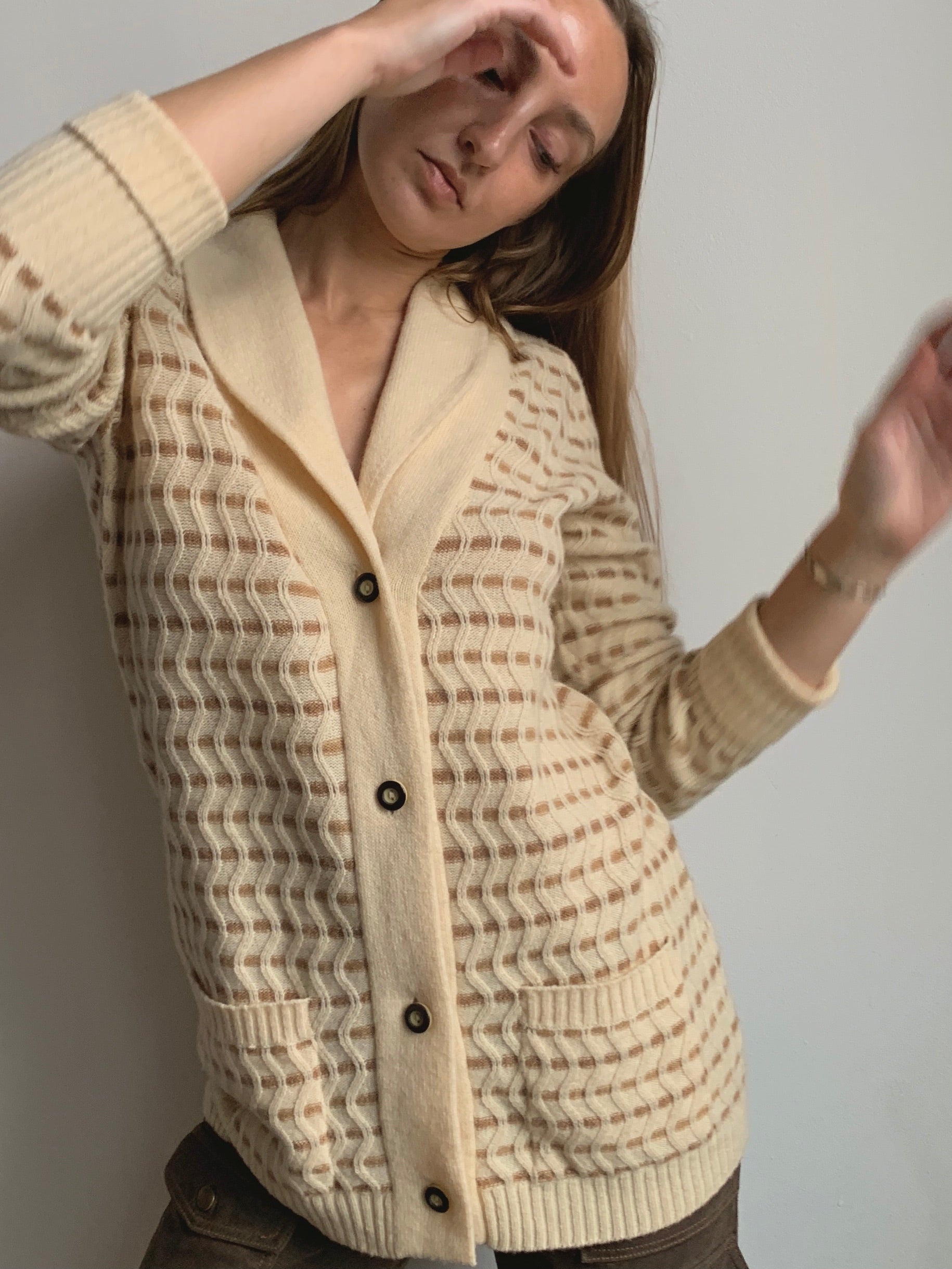 Camel Hair & Lambswool Cardigan