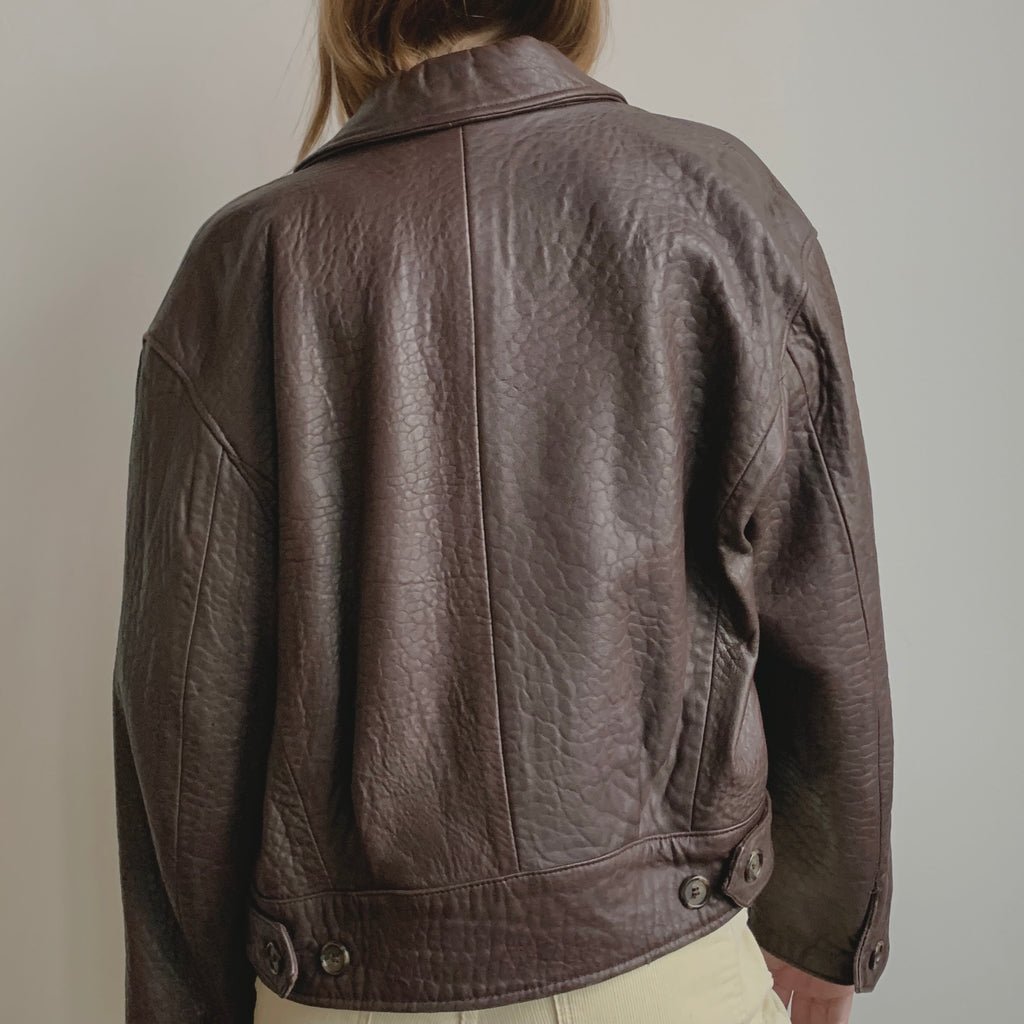 Textured Leather Jacket