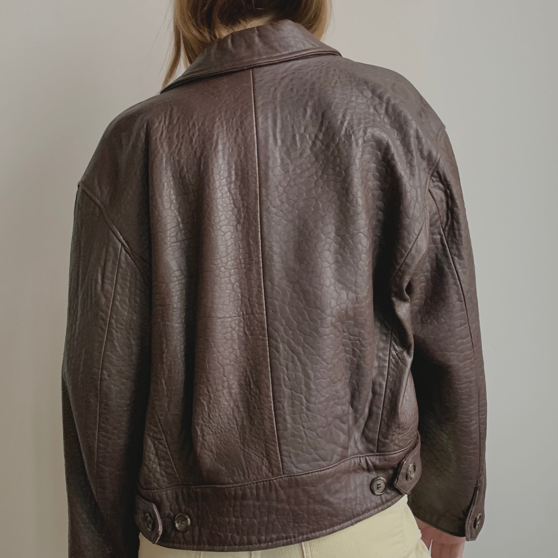 Textured Leather Jacket