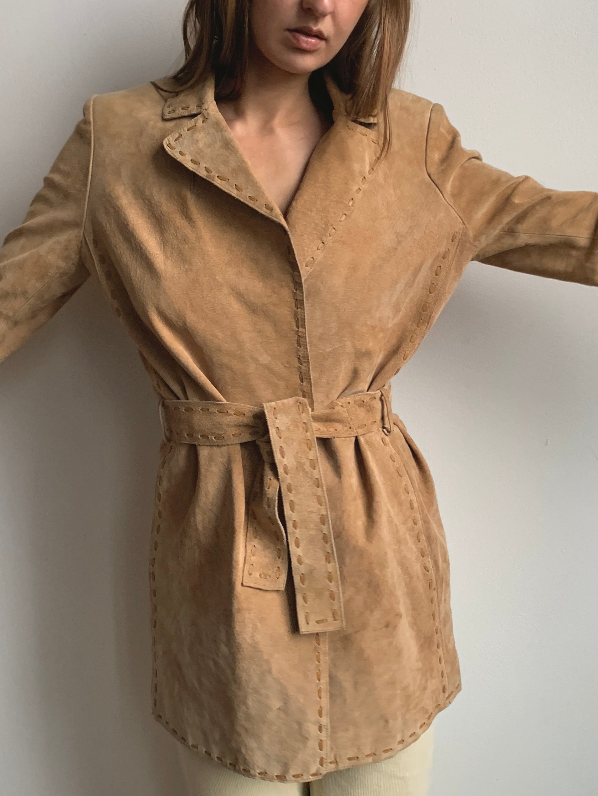 Suede Trench