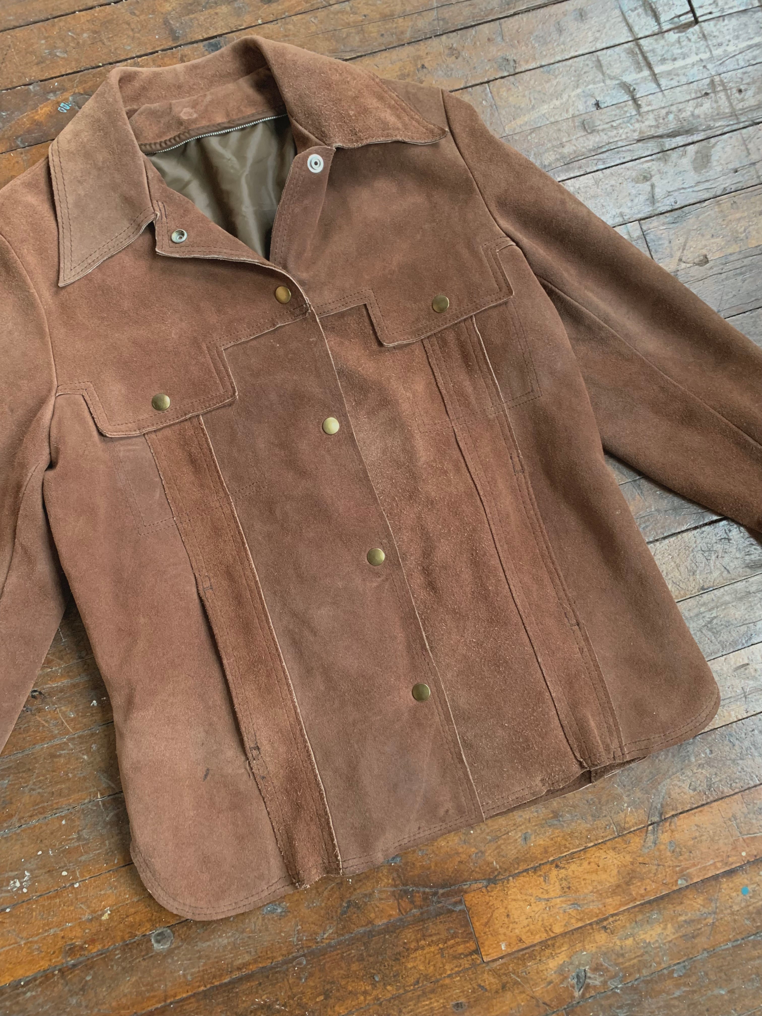 Weathered Suede Button Up