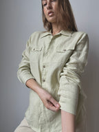 LINEN BUTTON UP