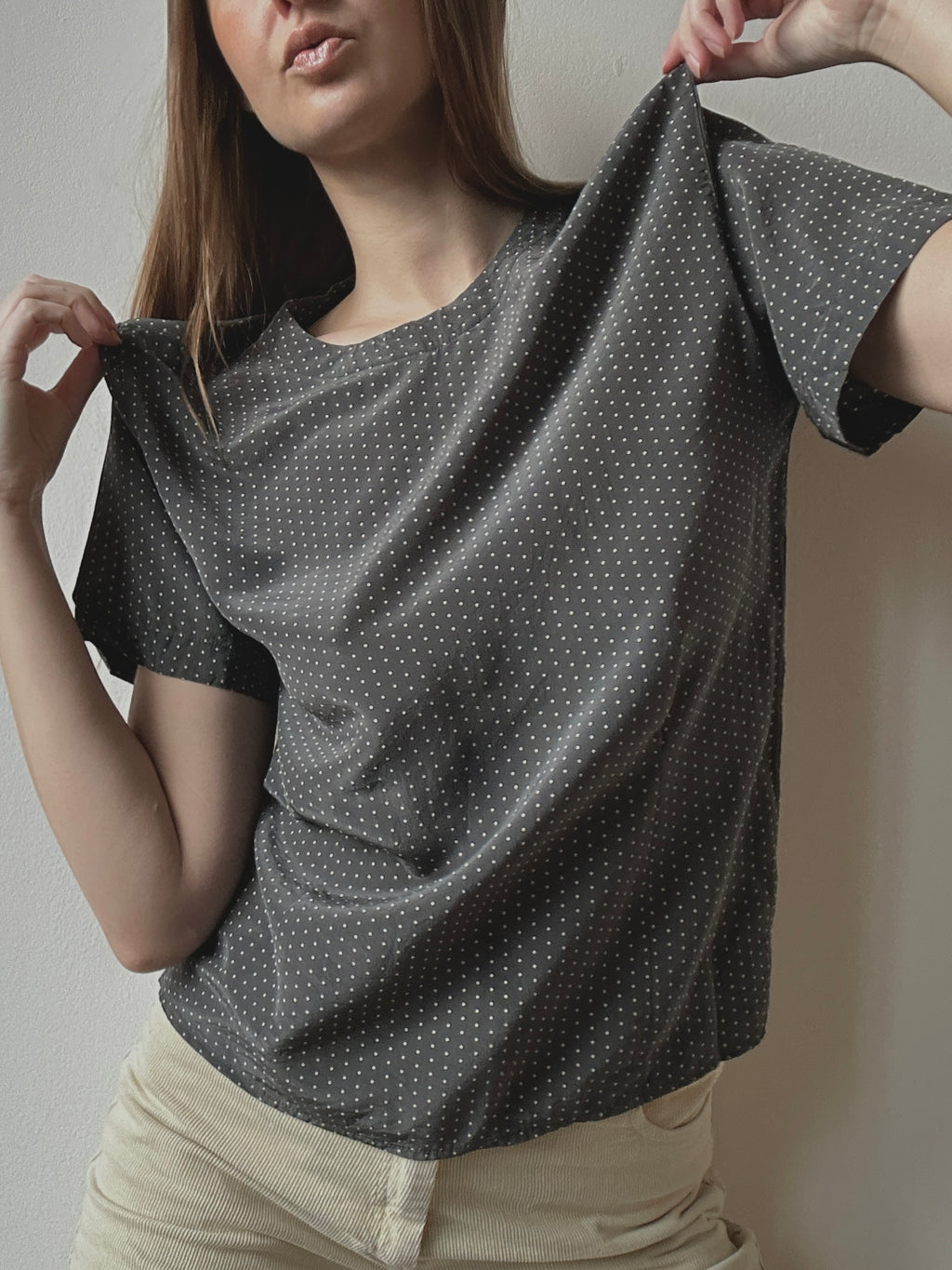 SILK POLKA DOT TEE