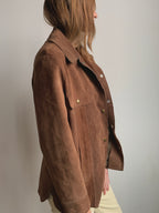 Weathered Suede Button Up