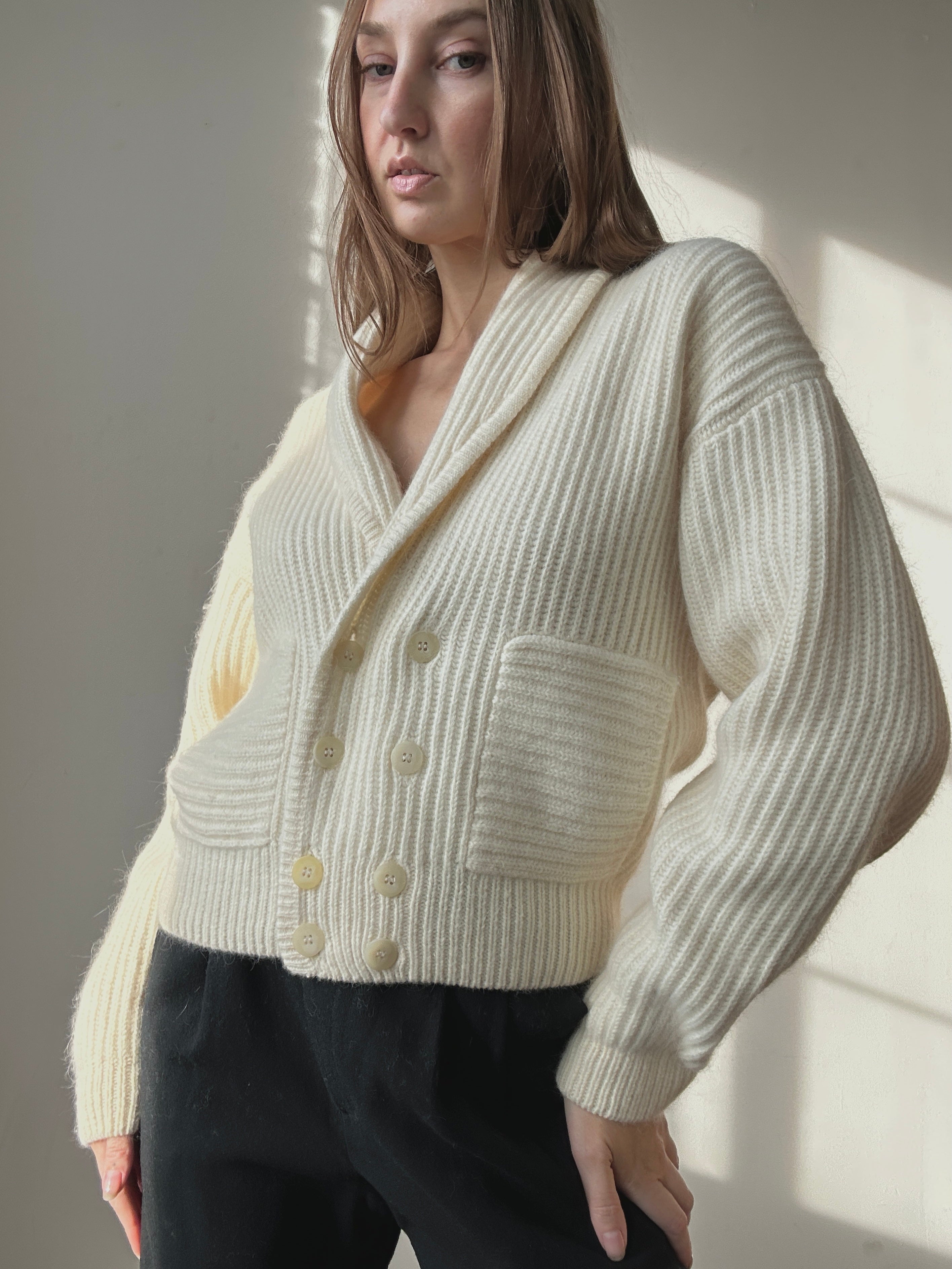 ANGORA DOUBLE BREASTED KNIT