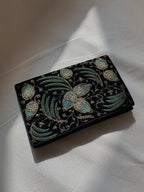 Velvet Beaded Clutch