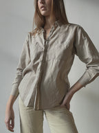LINEN+COTTON BUTTON UP