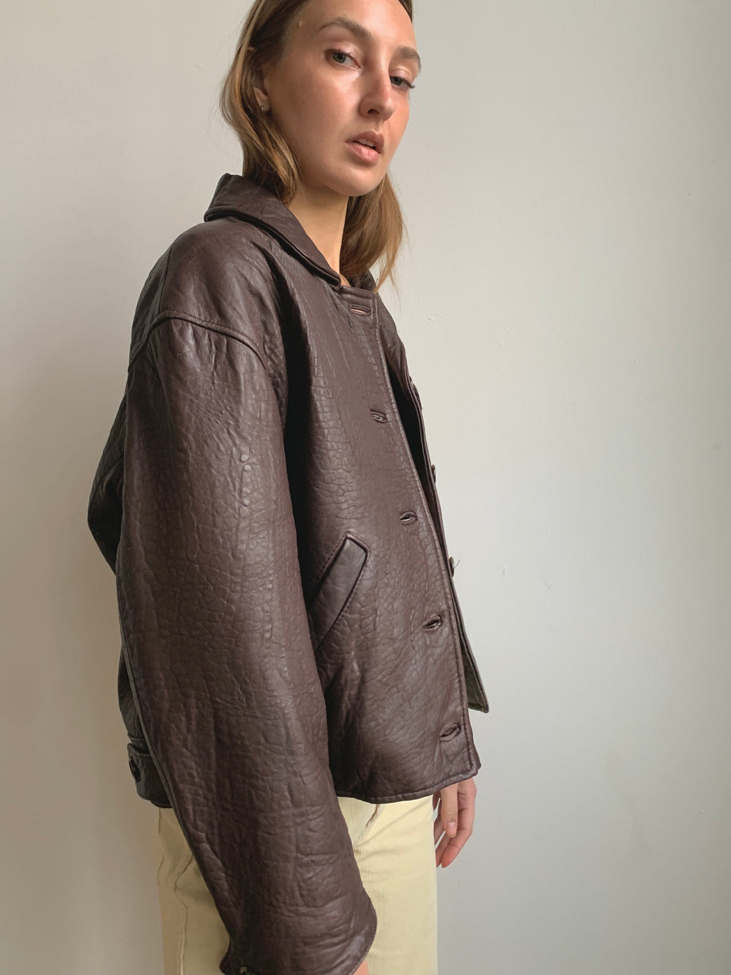 Textured Leather Jacket