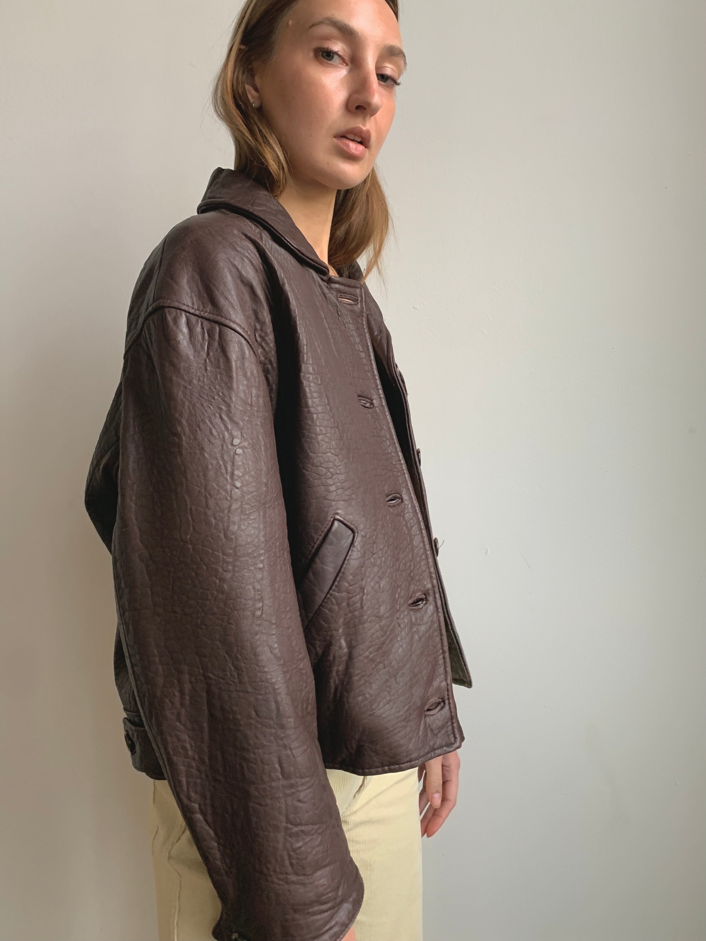 Textured Leather Jacket