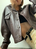 Textured Leather Jacket