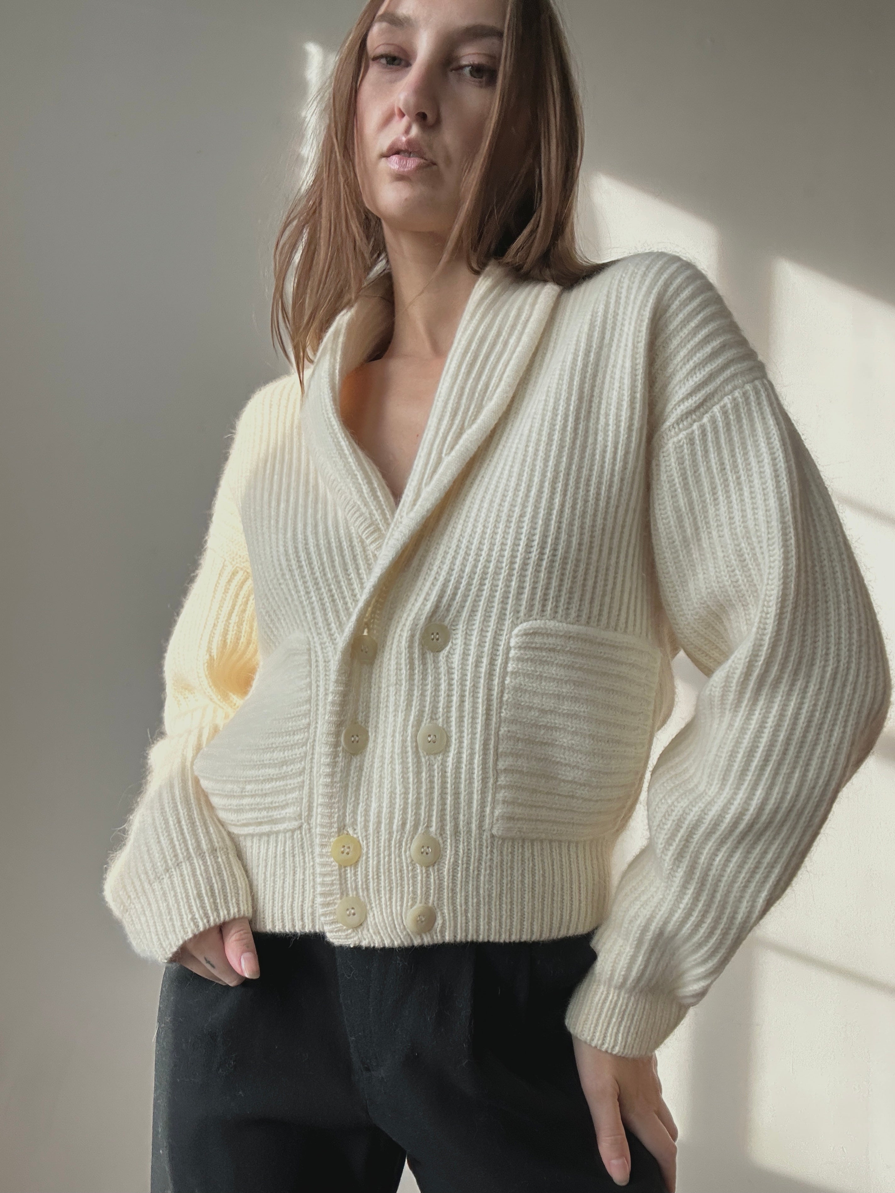 ANGORA DOUBLE BREASTED KNIT