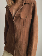 Weathered Suede Button Up