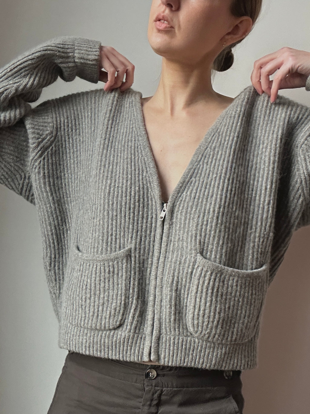 ANGORA LAMBSWOOL ZIP UP