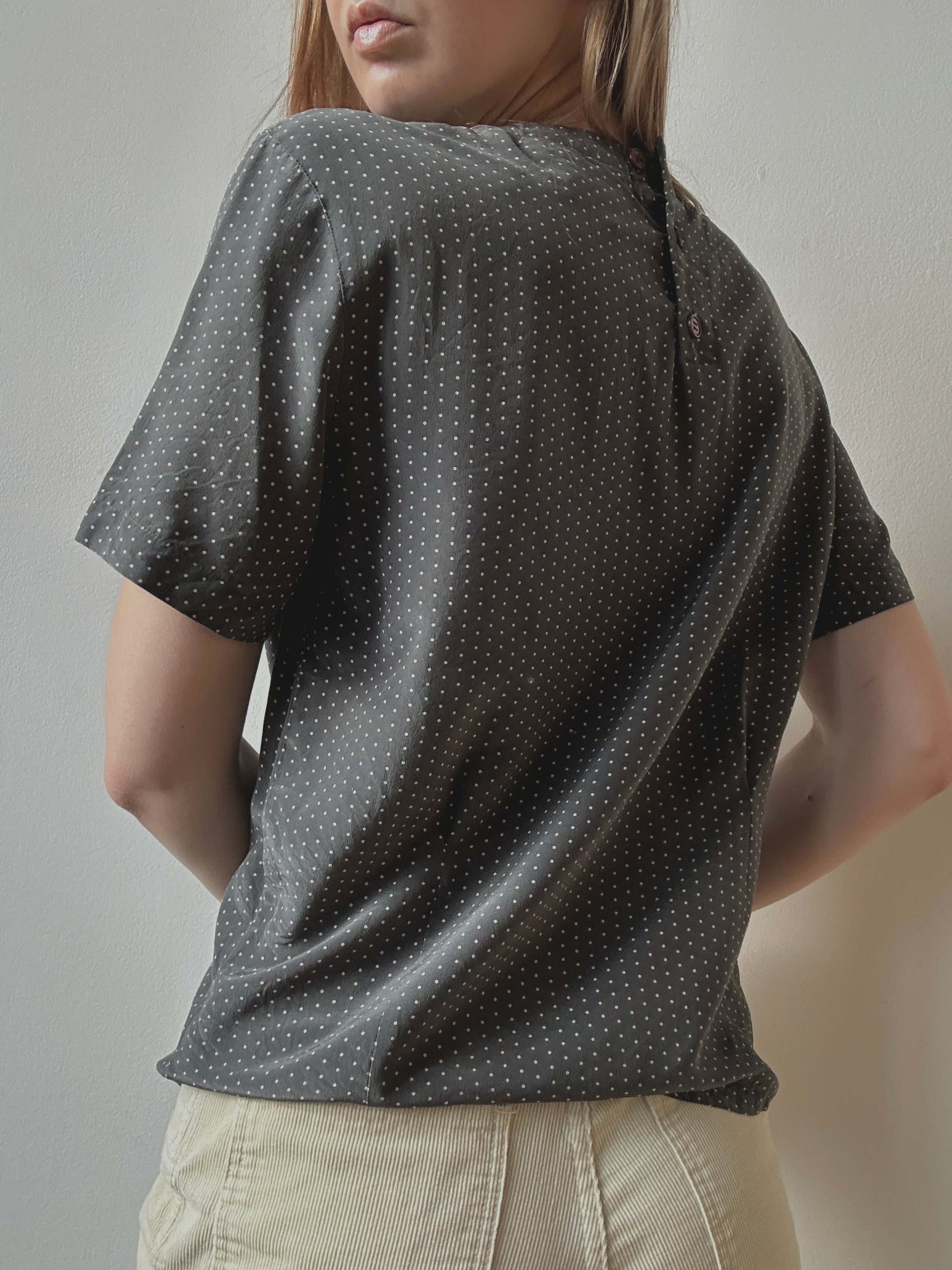 SILK POLKA DOT TEE