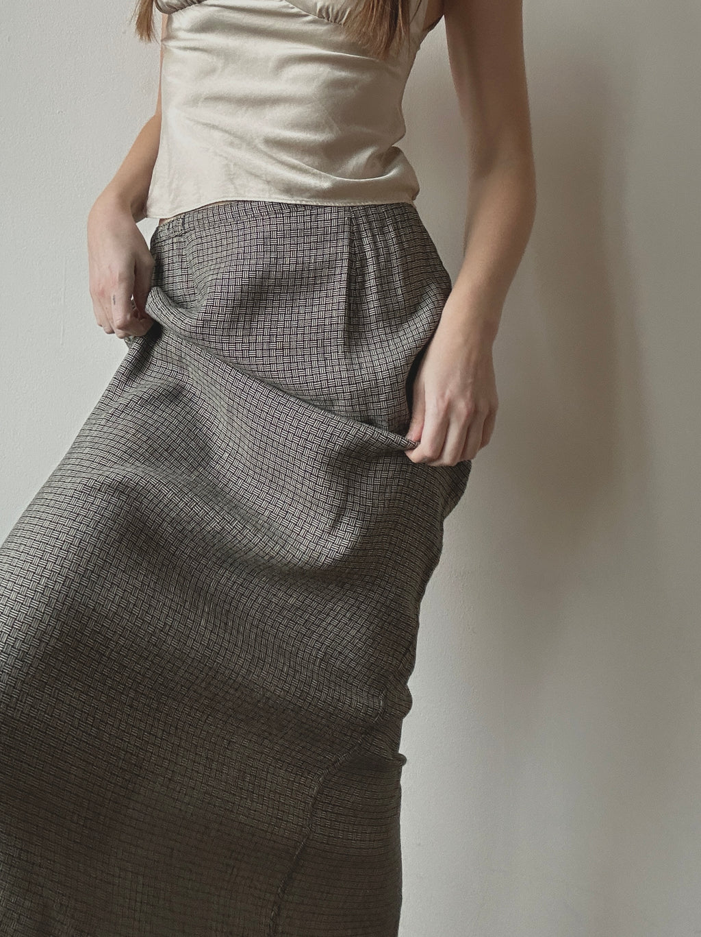LINEN BLEND SKIRT