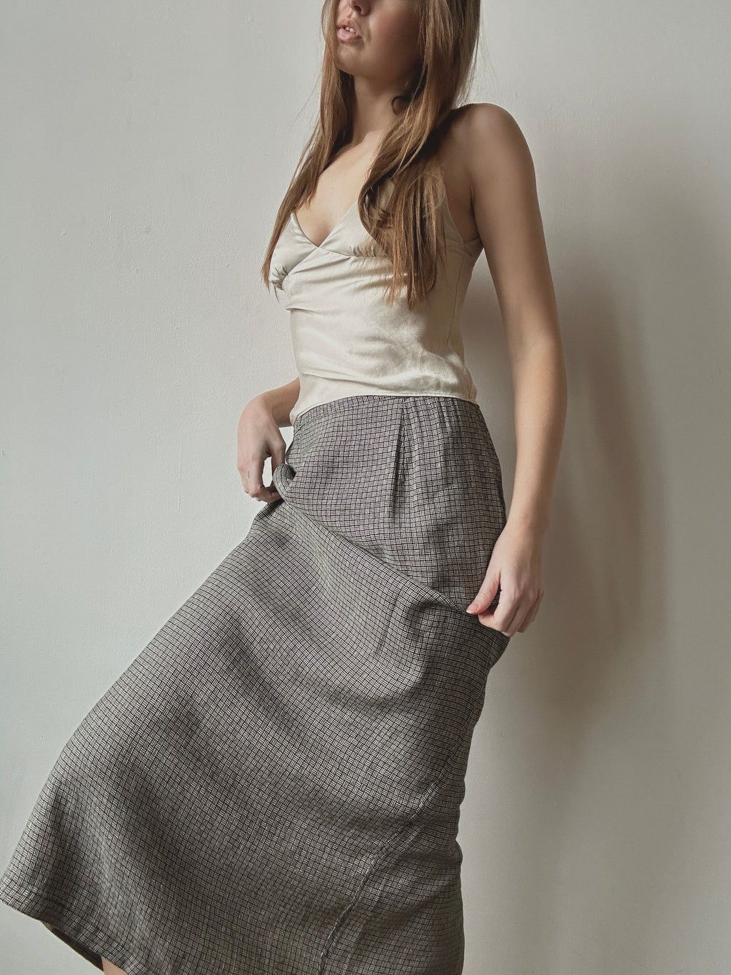 LINEN BLEND SKIRT