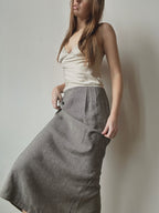 LINEN BLEND SKIRT