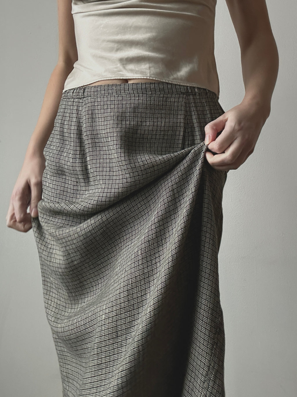 LINEN BLEND SKIRT