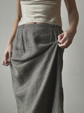 LINEN BLEND SKIRT