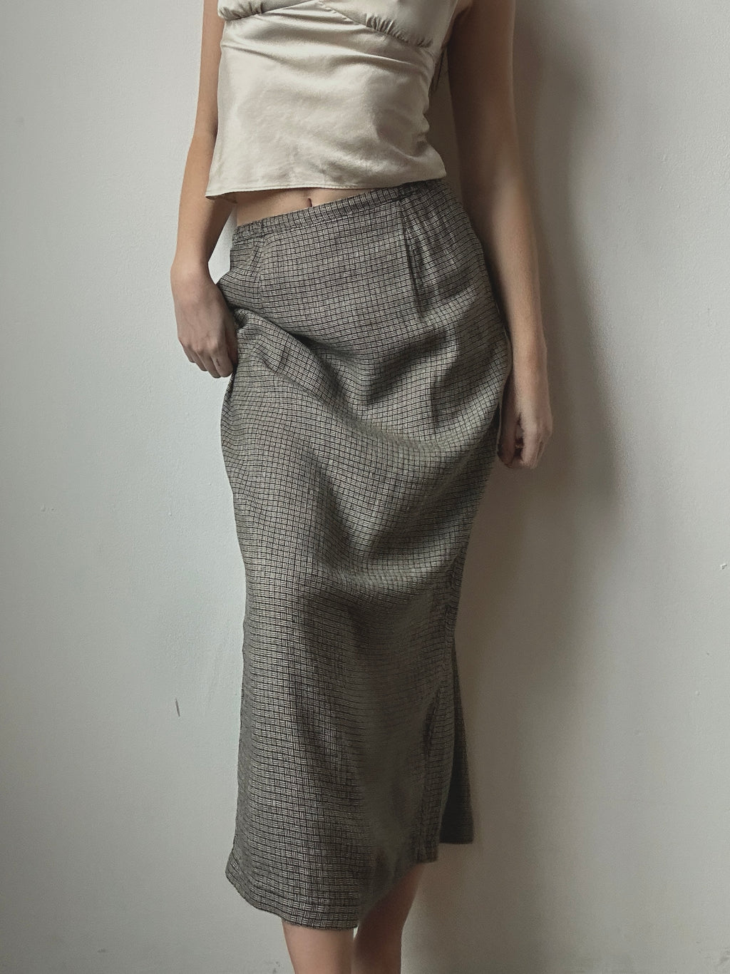LINEN BLEND SKIRT
