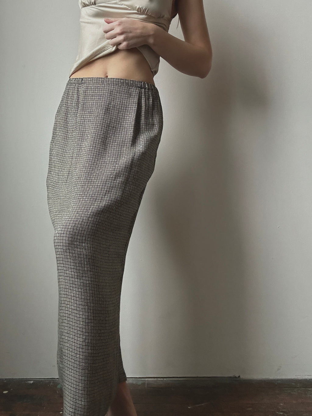 LINEN BLEND SKIRT