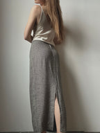 LINEN BLEND SKIRT