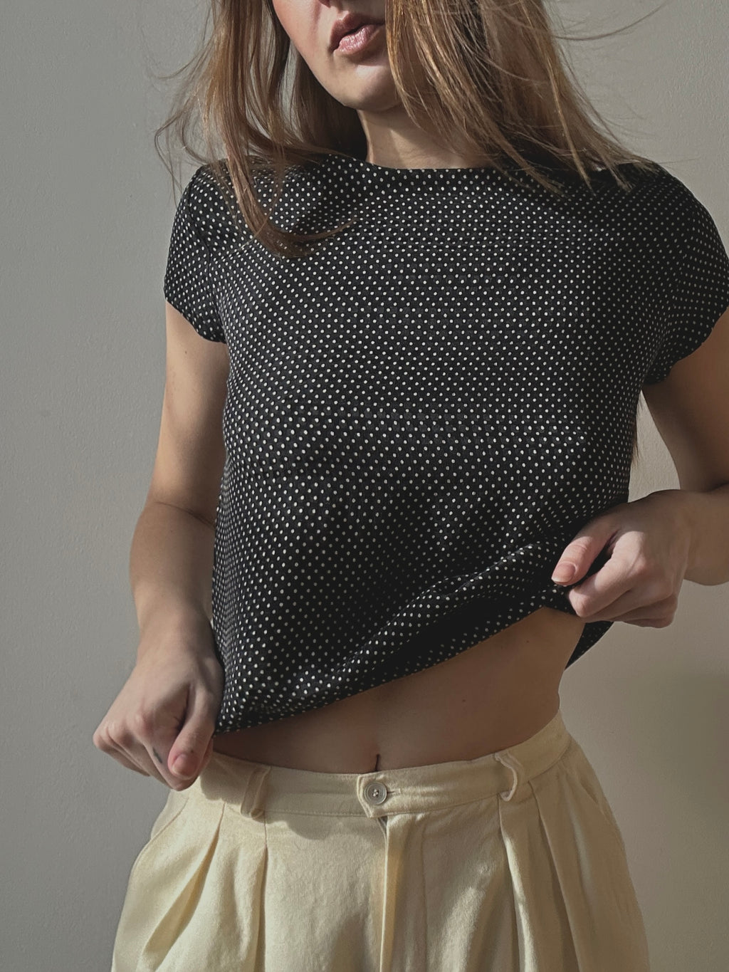 SILK POLKA DOT TEE