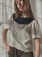 POLKA DOT SILK TOP