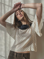 POLKA DOT SILK TOP