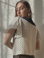 POLKA DOT SILK TOP