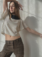 POLKA DOT SILK TOP