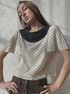 POLKA DOT SILK TOP