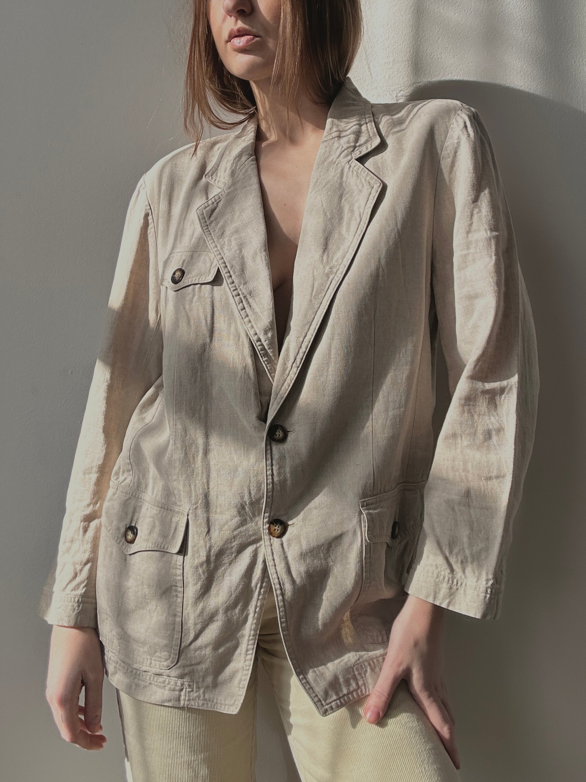 LINEN BLEND BLAZER