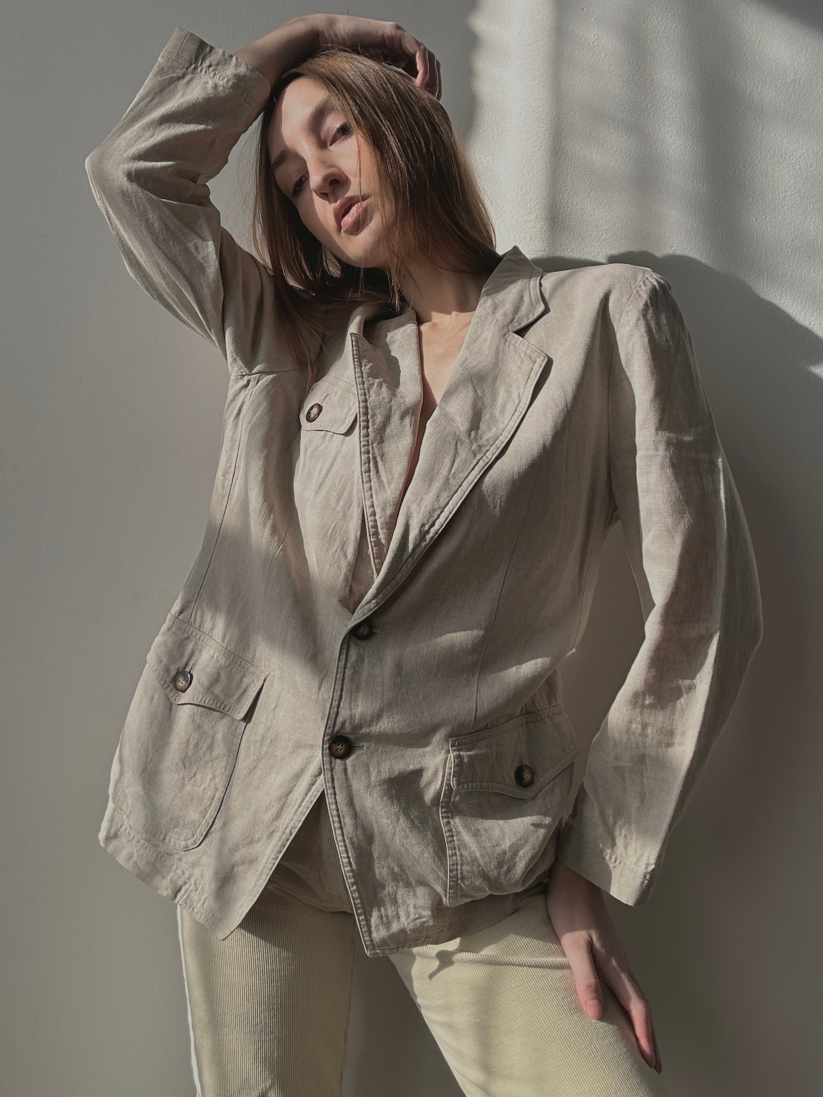 LINEN BLEND BLAZER