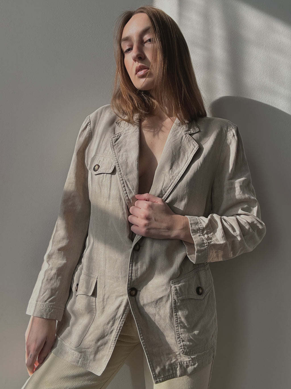 LINEN BLEND BLAZER