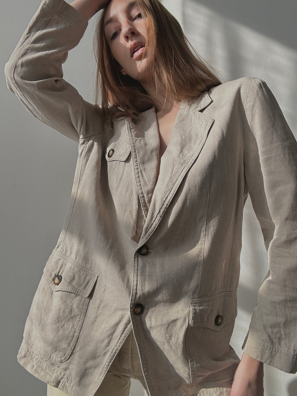 LINEN BLEND BLAZER