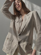 LINEN BLEND BLAZER