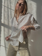 LINEN BUTTON UP