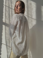 LINEN BUTTON UP